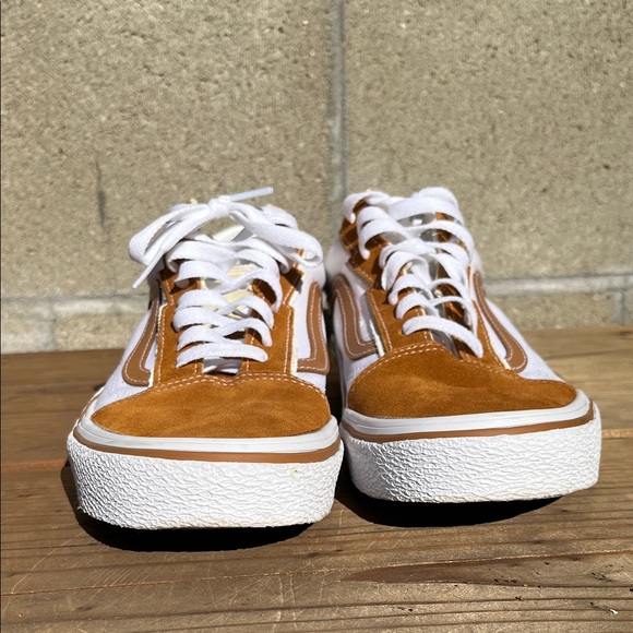 Vans White and Brown lightning Sneakers - Picture 6 of 7